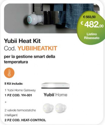 1 Yubii Home Gateway + 2 Heat-Control