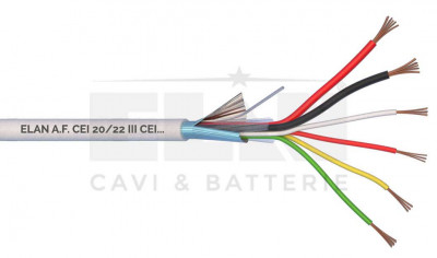 Cavo Allarme PVC - Bianco - Interno 2x0,50+2x0,22 TW 100mt