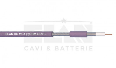 Cavo coassiale MCX 75 Ω HD LSZH Ø3.1 SCH.TC VIOLA