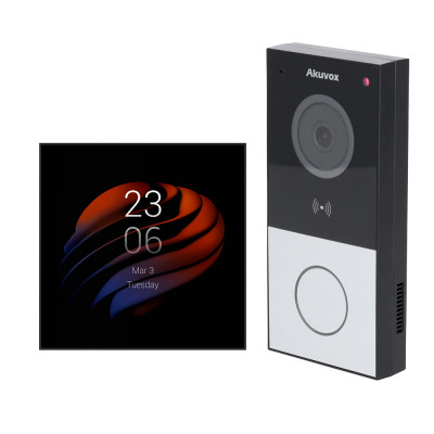 Kit di domotica e videocitofono Android IP & WiFi | Postazione esterna e monitor Audio bidirezionale | Bluetooth e ZigBee Lettore MF, NFC e BLE 1 uscita a relè Connessione Cloud