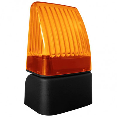 Lampeggiante/Segnalatore luminoso universale snodato/rotante a led 12/24 e 230V (Arancio )
