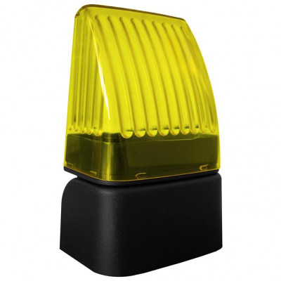 Lampeggiante/Segnalatore luminoso universale snodato/rotante a led 12/24 e 230V (Giallo)