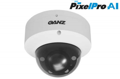 Minidome PixelPro-AI - PRO, IP66/IK10, 2.8-12mm, MFZ, P-Iris, 5MP, PixelPro, D&N meccanica, TWDR, Triplo Streaming, H.265/H H.265/H.264, slot per Micro SD (scheda non inclusa), 1x I/O allarme ed audio, Onvif Profile S