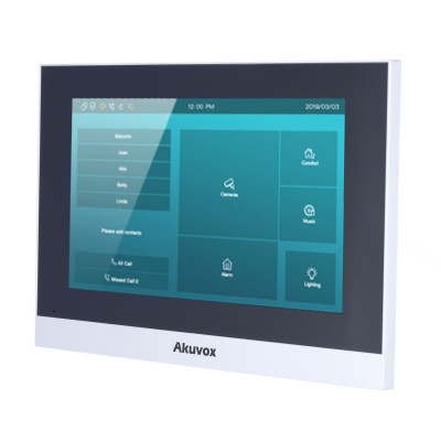Monitor 2 fili Linux per videocitofono Schermo TFT di 7" Audio bidirezionale Crystal Clear  WiFi, SIP standard Manutenzione tramite Cloud Collegamento monitor e postazione esterna tramite Cloud