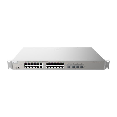 Reyee Cloud L3 Managed Rack 19 Switch 24xGE 4xSFP+ Routing Statico e Stack. Power Budget 370W