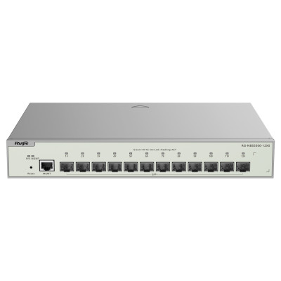 Reyee Cloud L3 Managed Rackable Switch 12xSFP+ Routing Statico e Stack.