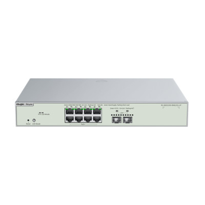 Reyee Cloud L3 Managed Rackable Switch 8x2,5GE PoE++ 2xSFP+ Routing Statico e Stack. Power Budget 370W