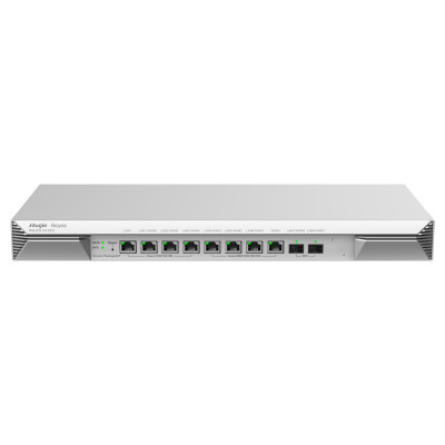 Reyee Cloud Router Rack 19 2x10GE X-SFP 3x1GE 3x2,5GE ports. 1500 utenti simultanei, 1000VPN, Load Balancing, 4Gbps Throughput e 4 WAN, slot HDD/SATA 2,5"