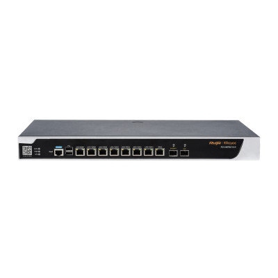 Reyee Cloud Router Rack 19 8xGE 1xSFP 1xSFP+. 2000 utenti simultanei, VPN, Load Balancing, 2.5Gbps Throughput e fino a 7 WAN. Slot per HDD (opzionale).
