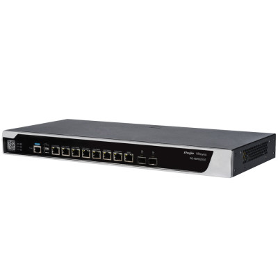 Reyee Cloud Router Rack 19 8xGE e 2xSFP. 500 utenti simultanei, VPN, Load Balancing, 1.5Gbps Throughput e fino a 7 WAN. Slot per HDD (opzionale).