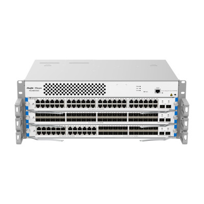 Reyee Cloud Switch Core Modulare a tre slot e due bay per dissipazione (1 incluso) in formato Rack 19 da 4U. Supporto Stack