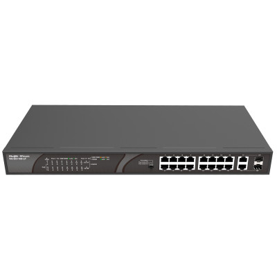 Reyee Switch unmanaged 16xFE PoE+ 2xRJ45/SFP. PoE Budget 120W