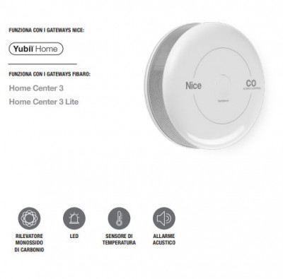 Rilevatore di monossido di carbonio compatto zwave