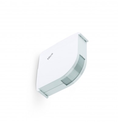 Rivelatore di transito a doppio infrarosso, portata 8m 5°, con lente a tenda verticale e funzione antiaccecamento, radio bidirezionale Dual Band. Colore marrone