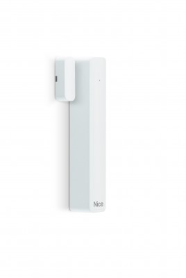 Rivelatore magnetico, radio bidirezionale Dual Band. Con 2 ingressi filari programmabili. Colore Bianco