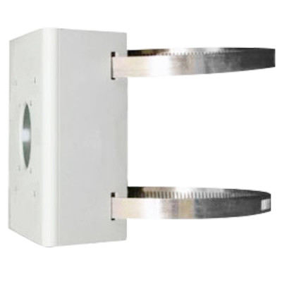 Staffa da palo Per telecamere dome Per esterni Diametro 67~127 mm Colore bianco Passacavo