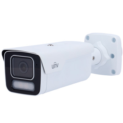 Telecamera Bullet IP Uniview - Prime 4 MP | Ottica 4 mm | microSD 512 GB Luce bianca 40 m | WDR 130 dB Color Hunter con tecnologia WISE-ISP PoE | SIP | UMD | Conteggio | IP67 | IK0 Mic | Allarme | Audio | Reset