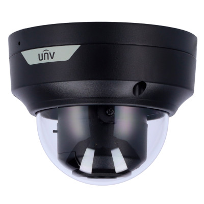 Telecamera Dome IP Uniview - Easy 4 MP | Ottica 2.8 mm | microSD 512 GB WDR 120 dB | Microfono Color Hunter con tecnologia WISE-ISP PoE | UMD | SIP Lite | IP67 | IK10 Pulsante di reset | Colore nero