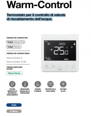 Termostato per il controllo di valvole di riscaldamento dell’acqua.