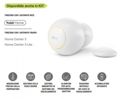 Valvola termostatica intelligente con sensore di temperatura zwave