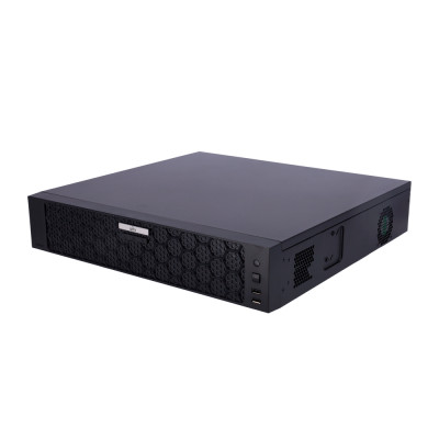 Videoregistratore NVR per telecamere IP Gamma Prime 32 CH vídeo / 16 porte PoE Risoluzione massima 8Mpx Larghezza di banda 320 Mbps Ammette 4 hard disk